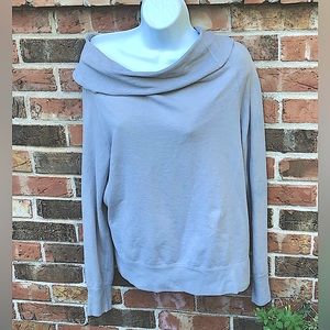 James Perse Standard Purple Gray Funnel Neck Sweatshirt Woman’s Size 3